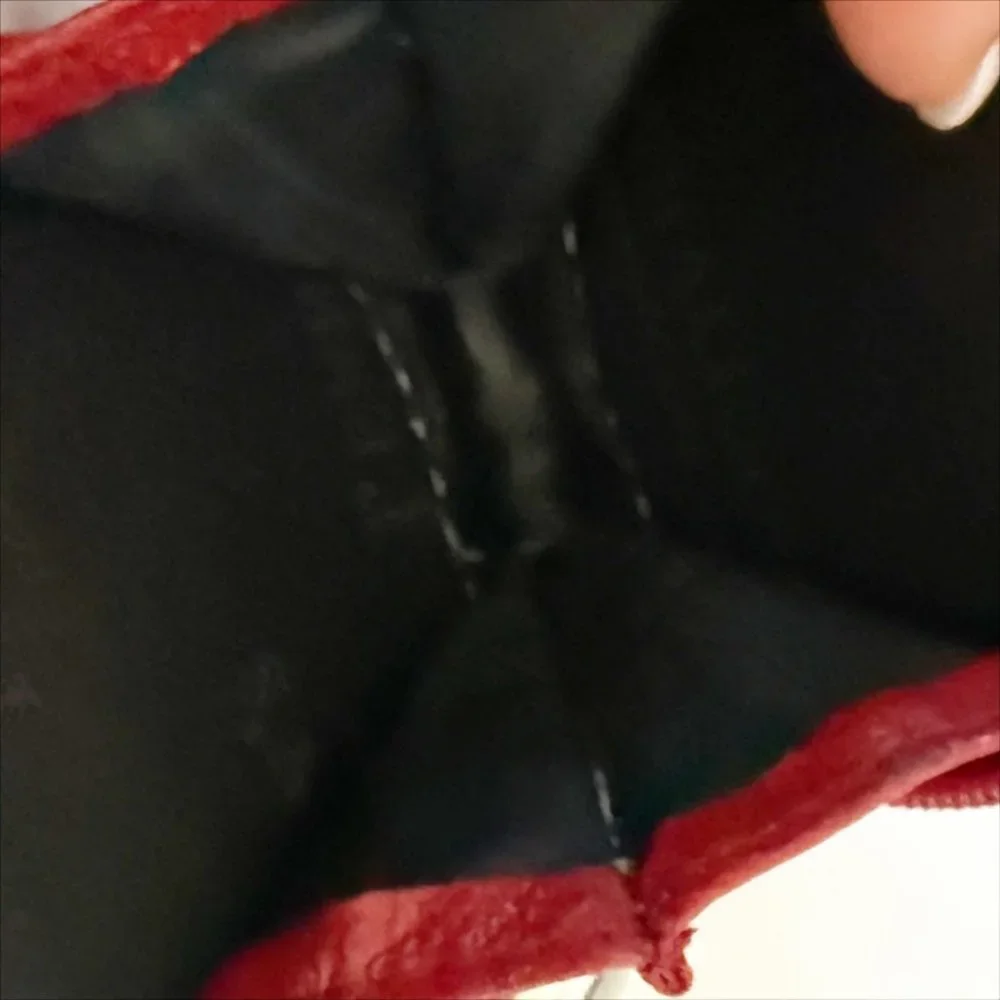 Penhaligon's Of London Red Leather Coin Purse Key Chain - Picture 3 of 4